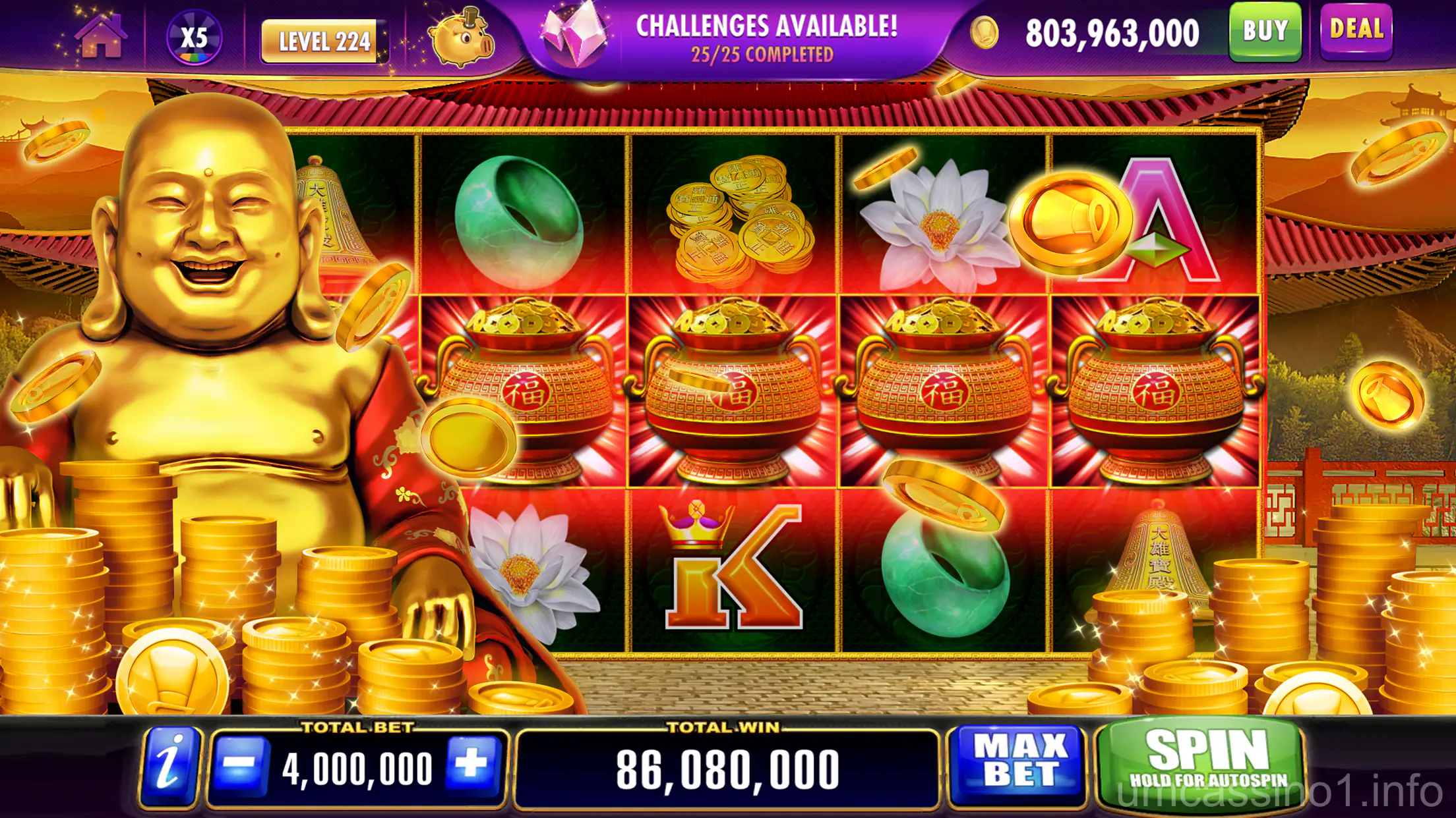 Tela inicial do app 1 Cassino